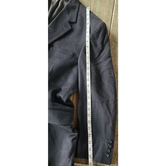 Vintage Joseph & Lyman 100% Cashmere Blazer 46R Black Sport Coat Winter Jacket - Picture 10 of 13